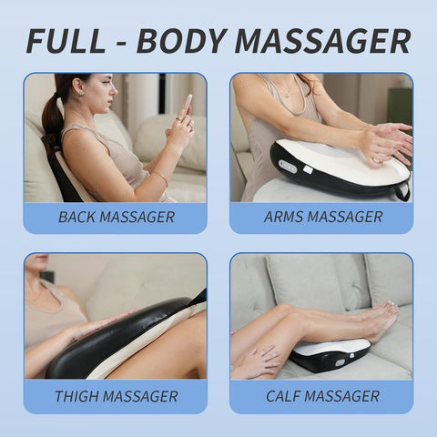 Ultimate Shiatsu Neck and Back Massager - Rechargeable Electric Relief for Neck, Shoulders, Feet & Legs - Perfect Gift for Him, Her, and Family!