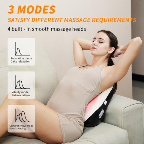 Ultimate Shiatsu Neck and Back Massager - Rechargeable Electric Relief for Neck, Shoulders, Feet & Legs - Perfect Gift for Him, Her, and Family!