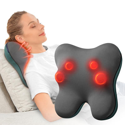 Ultimate BOB and BRAD Shiatsu Back Massager with Heat - Neck & Shoulder Pain Relief & Full Body Relaxation Pillow