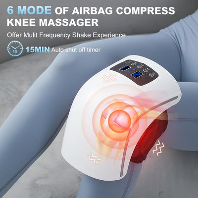 Ultimate Smart Knee Massager - 3-in-1 Heat Therapy, Vibration & Air Compression for Pain Relief & Relaxation at Home or Office